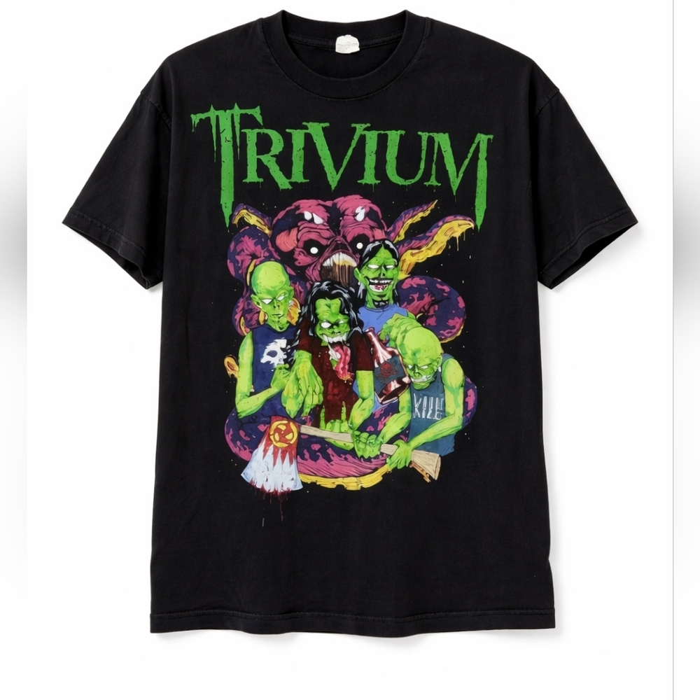 Trivium Goblin Kill Black Concert Band T-Shirt Medium Shirt Band